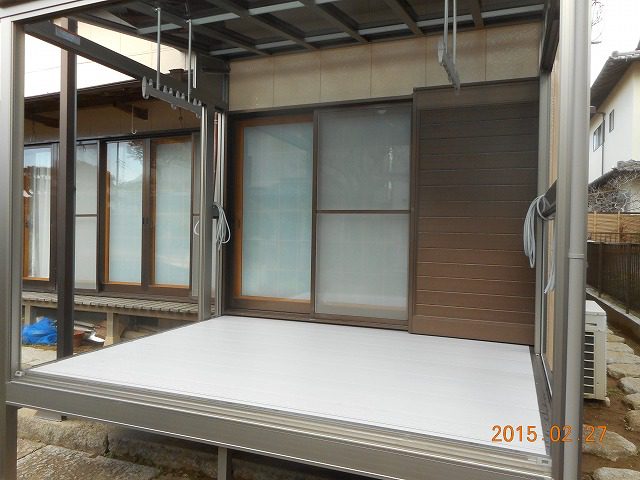 サンルームほせるんです 設置で毎日が晴れマーク 船橋市 施工事例リフォーム創研