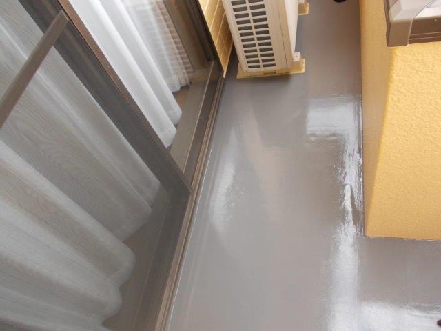 水たまりとおさらば ベランダ防水工事 船橋市 施工事例リフォーム創研